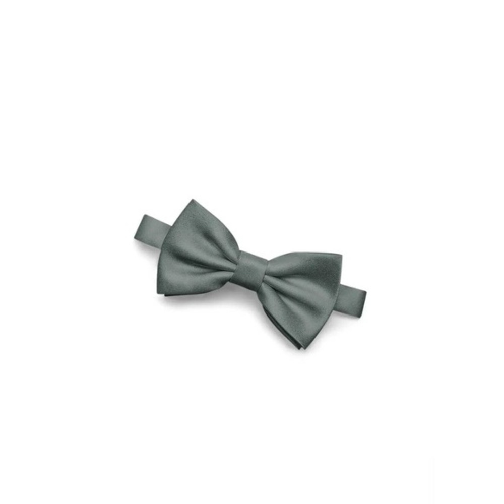 NEW Azazie Boys Matte Satin Pre-Tied Bow Tie Steel Gray Wedding